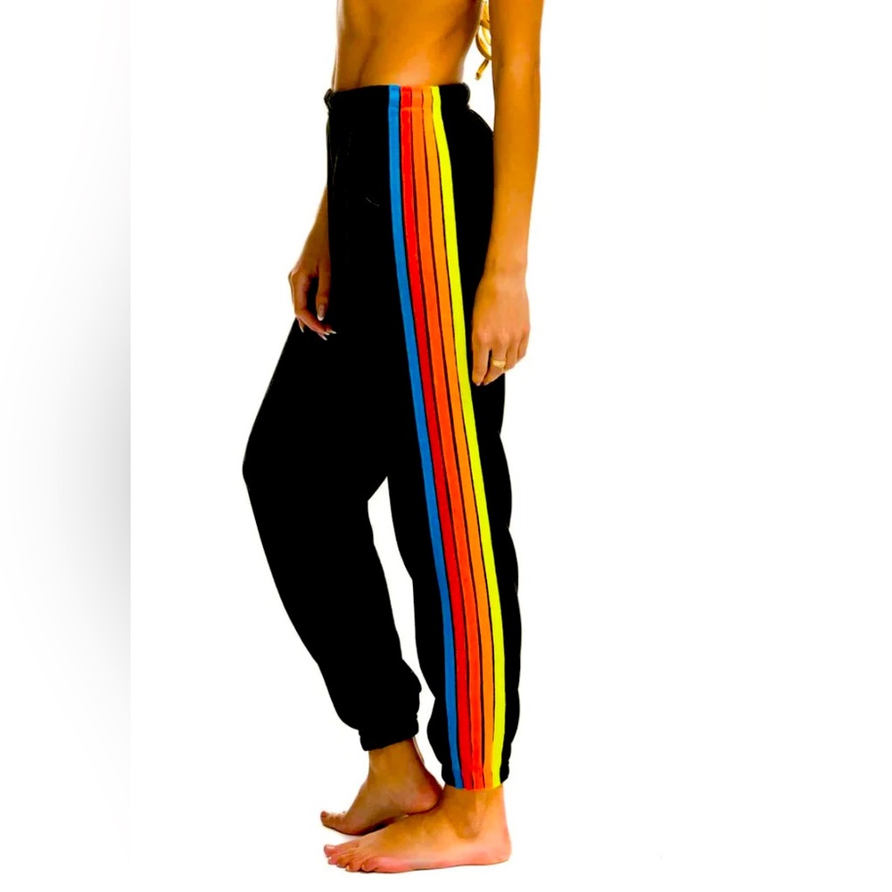 Aviator Nation 5 stripe Navy Sweatpants